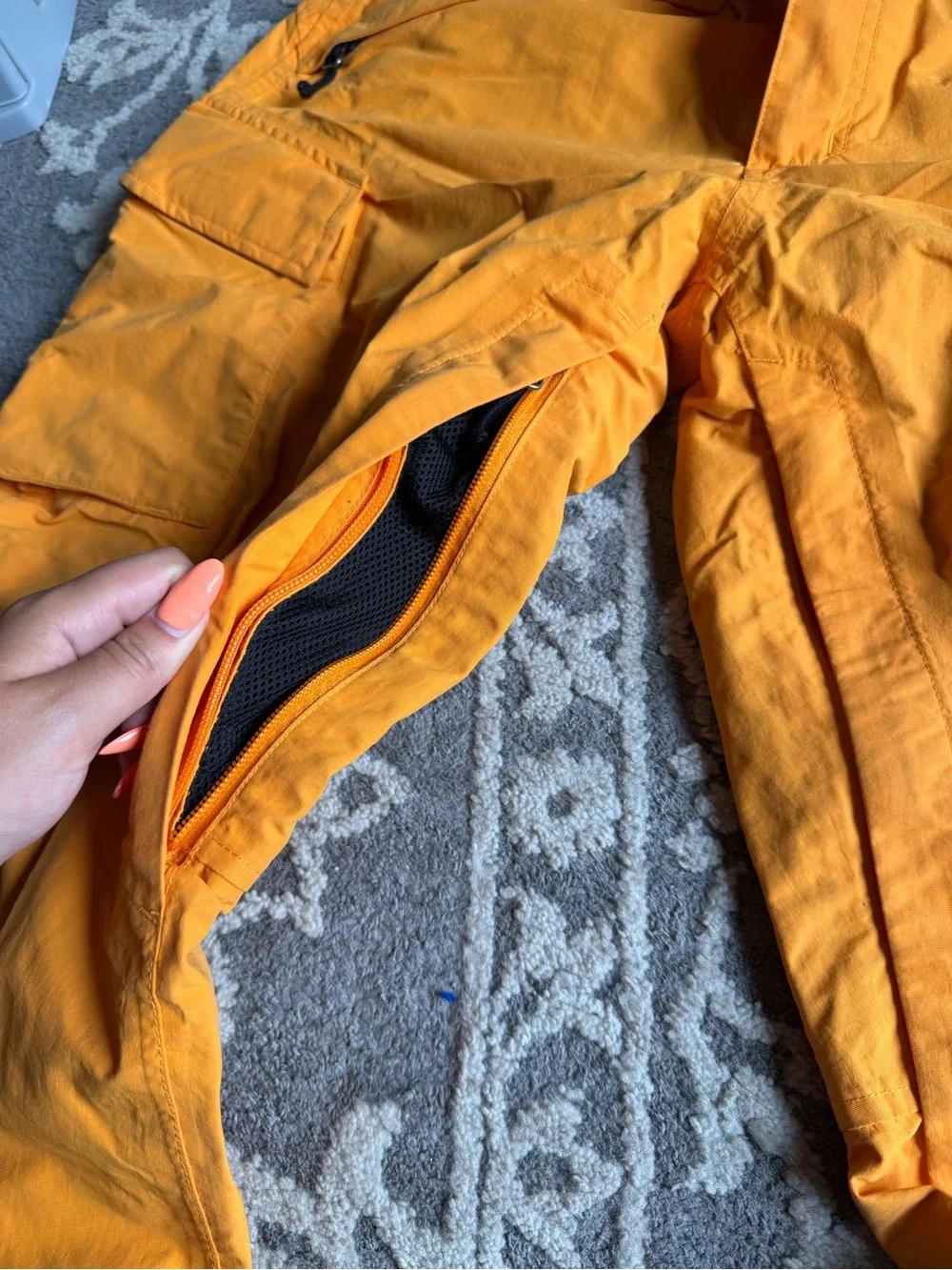 The North Face Men’s Bright Orange Cargo Snow Pants